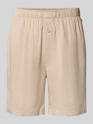 Regular Fir Sweatshorts aus Viskose-Leinen-Mix Modell 'FRESH SHORTS' von BOSS Beige - 28