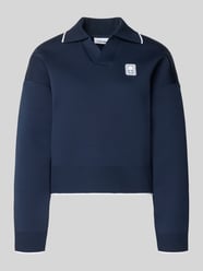 Bluza o kroju regular fit z paskami w kontrastowym kolorze od Lacoste Sport - 5