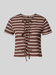 Koszulka z dzianiny o kroju regular fit z dodatkiem bawełny model 'EVA' od ONLY - 31