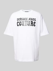 Oversized T-Shirt mit Label-Print von Versace Jeans Couture Weiß - 39