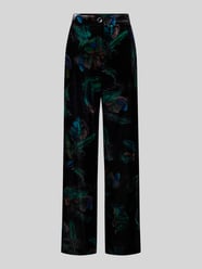 Wide Fit Hose aus Samt im Allover-Look von Marc Cain - 38