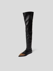Overknee Boots mit Kontrastbesatz von Etro Schwarz - 47