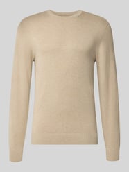 Strickpullover mit geripptem Rundhalsausschnitt von MCNEAL Beige - 1