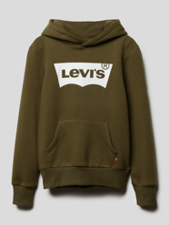 Hoodie mit gerippten Abschlüssen Modell 'BATWING' von Levi’s® Kids Grün - 10