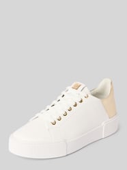 Sneakersy ze skóry z sznurowaniem od Högl - 2