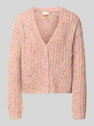 Relaxed Fit Cardigan mit Baumwoll-Anteil von Milano Italy Pink - 10