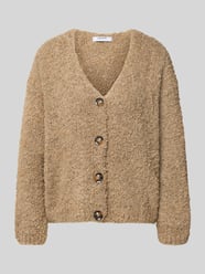 Relaxed Fit Strickjacke aus Woll-Viskose-Mix Modell 'Sofia' von ZABAIONE Beige - 14