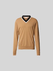 Pullover in Strick-Optik aus Schurwolle von Marni Beige - 15