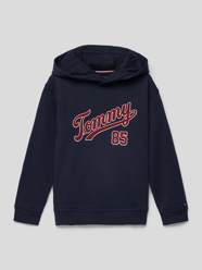 Hoodie mit Label-Design Modell 'COLLEGE' von Tommy Hilfiger Kids Blau / Türkis - 37