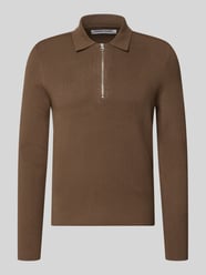 Sweter o kroju slim fit z kołnierzykiem polo model „GUNA” od Samsøe Samsøe - 2