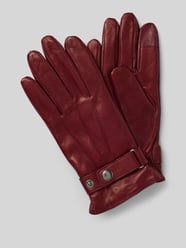 Lederhandschuhe aus Schafsleder mit verstellbarem Verschluss von Akaroa Rot - 46