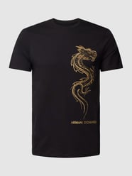T-Shirt mit Motiv-Stitching Modell 'Chinese Big Dragon' von ARMANI EXCHANGE Schwarz - 17