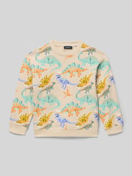 Bluza o kroju regular fit z nadrukiem z motywem na całej powierzchni od Blue Seven - 11