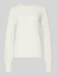 Regular fit gebreide pullover met ajourpatroon mouwen van Tom Tailor Denim - 14