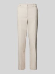 Slim Fit Stoffhose mit Strukturmuster von comma Beige - 43