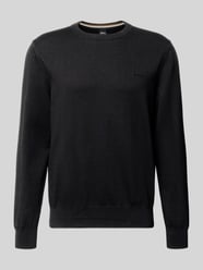 Sweter z dzianiny z czystej bawełny w kroju regular fit model 'UPCAS' od BOSS - 28