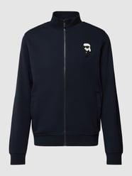 Sweatjacke mit Label-Patch von Karl Lagerfeld Blau - 39