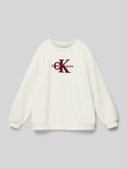 Bluza o kroju oversized z nadrukiem z logo model ‘TEDDY’ od Calvin Klein Jeans - 13