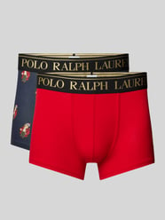 Trunks mit Label-Bund im 2er-Pack von Polo Ralph Lauren Underwear Rot - 12