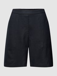 Shorts aus Leinen mit Paspeltasche am Gesäß von Marc O'Polo Blau - 19