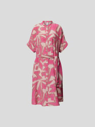 Hemdblusenkleid mit Allover-Muster von Lu Li Lina Pink - 8