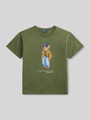 męski t-shirt o kroju regular fit z nadruk polo bear model 'BEAR TEE' od Polo Ralph Lauren - 9
