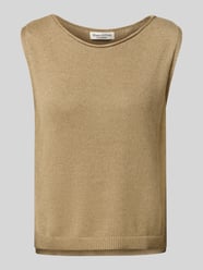 Regular Fit Strickpullunder aus Baumwoll-Leinen-Mix von Marc O'Polo Beige - 8