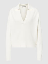 Gebreide pullover met V-hals, model 'Monalie' van Drykorn Wit - 46
