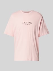 T-Shirt mit Label-Print Modell 'MARINA' von Jack & Jones Pink - 30