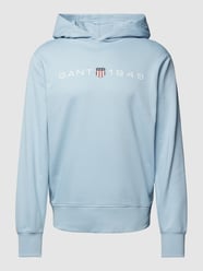 Hoodie mit Label-Print von Gant Blau - 28