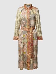 Hemdblusenkleid mit Bindegürtel von Marc Cain Orange - 4