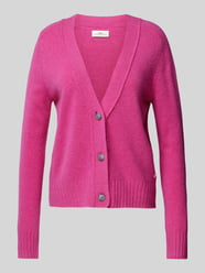 Regular fit cardigan van wol met V-hals van Fynch-Hatton Fuchsia - 15