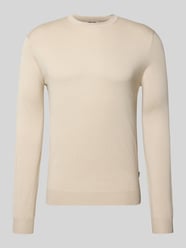 Regular Fit Strickpullover aus Viskose-Mix Modell 'WYLER' von ONLY & SONS Beige - 13