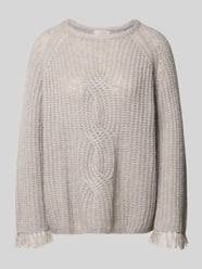 Strickpullover aus Kaschmir-Baumwoll-Mix mit Zopfmuster von Hemisphere - 12