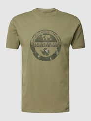 T-Shirt mit Motiv-Print Modell 'BOLLO' von Napapijri Grün - 37