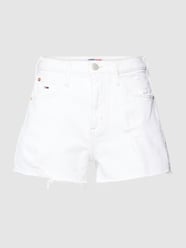 Korte jeans met labelpatch, model 'HOT' van Tommy Jeans Wit - 33