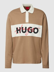Poloshirt mit Label-Print Modell 'Dilvret' von HUGO Braun - 11