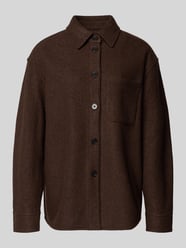 Oversized overhemdjack van een mix van viscose en scheerwol van Marc O'Polo - 18