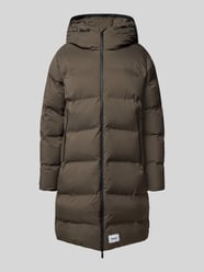 Gewatteerde lange jas met labelpatch, model 'Caius' van khujo - 13