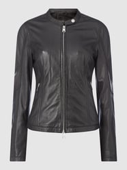 Leren jack met ritszakken, model 'New Tula' van Freaky Nation Grijs / zwart - 25