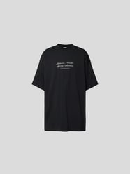 Oversized T-Shirt mit Rundhalsausschnitt von VETEMENTS Schwarz - 10