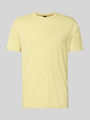 T-shirt o kroju regular fit z teksturowanej bawełny Model 'TEGOOD' od BOSS Orange - 40
