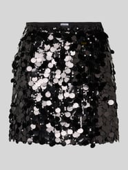 Eng anliegender Mini-Rock mit Paillettenbesatz Modell 'MALOU' von Pieces - 3