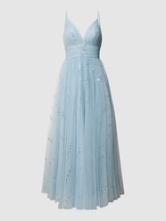 Abendkleid mit Effektgarn von Luxuar Blau - 33