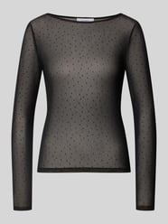 Slim Fit Longsleeve mit Punktemuster Modell 'OKTOBER' von COMMA - 9