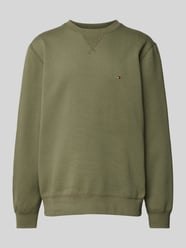 Sweatshirt mit Label-Stitching von Tommy Hilfiger Grün - 37