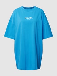 T-shirt z nadrukiem z logo model ‘Sonic’ od Karo Kauer Niebieski - 36