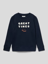 Sweatshirt mit Statement-Print von Tom Tailor Blau - 26