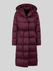 Gewatteerde mantel met capuchon van Marc Cain Bordeaux - 38