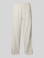 Straight Leg Stoffhose mit elastischem Bund Modell 'Linn' von Angels Beige - 4